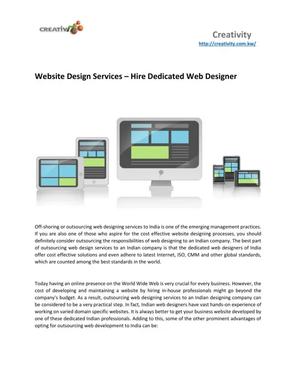 Website Design Services – Hire Dedicated Web Designer