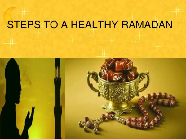 Steps To A Healthy Ramadan