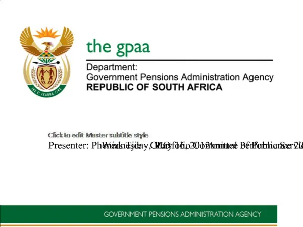 Government Pensions Administration Agency presentation 2