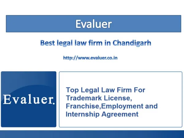 Evaluer legal firms in chandigarh