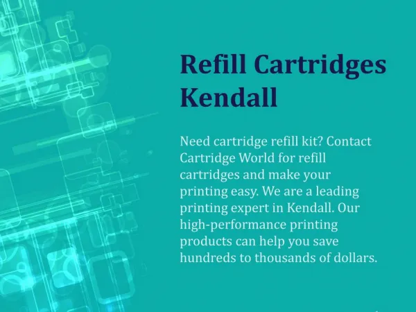 Refill Cartridges Kendall