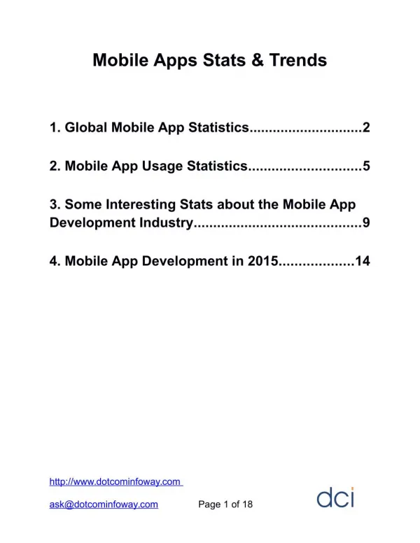 Mobile Apps Statistics and Trends