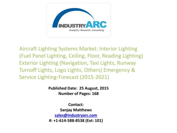 Aircraft Lighting Systems Market- Wide utilization in airforce and aeroplanes to avoid collisions or clashes