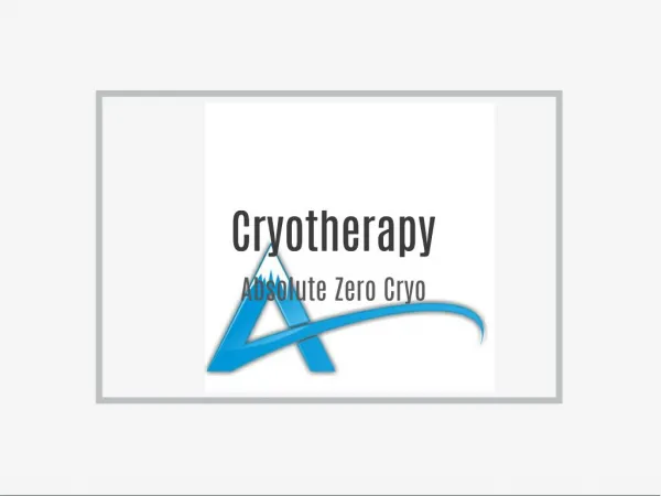 Whole Body Cryotherapy - Absolute Zero Cryo