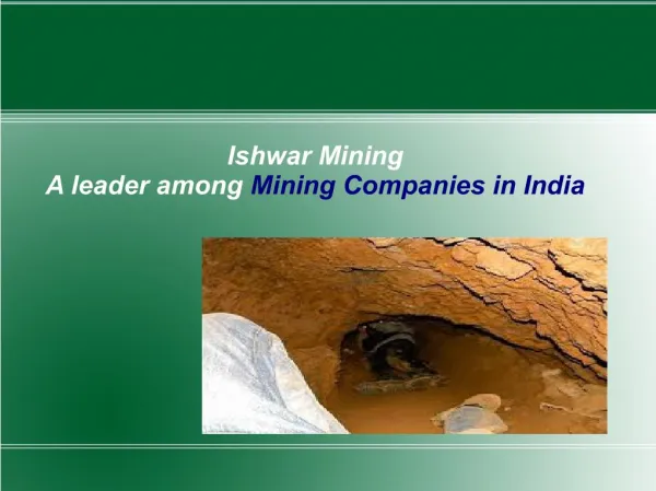 Ishwar Mining - Mining Companies In India