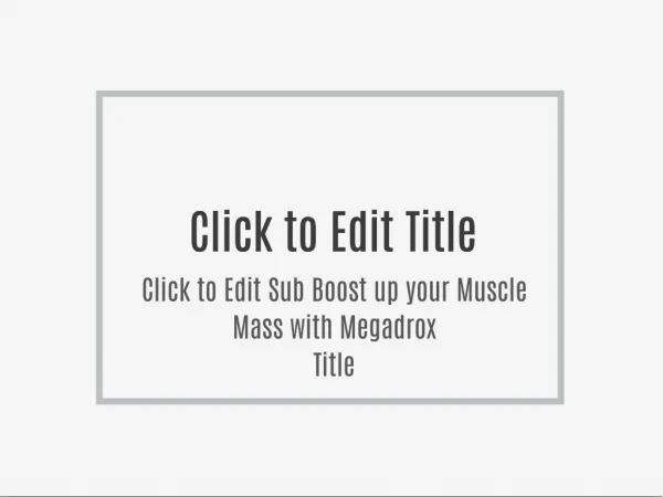 Boost up your Muscle Mass with Megadrox Reviews