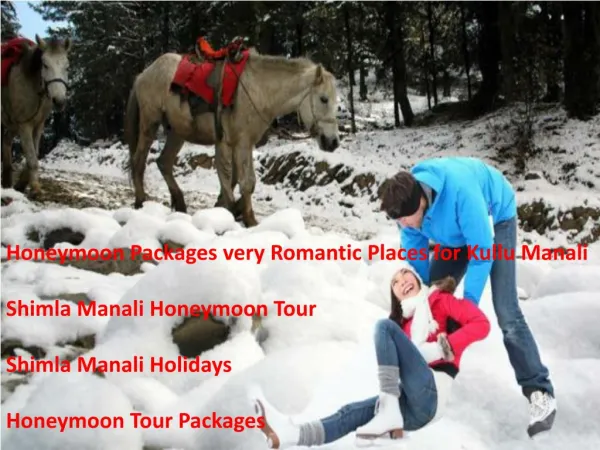 special Honeymoon Tour Packages