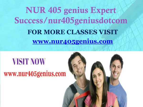 NUR 405 genius Expect Success/nur405geniusdotcom
