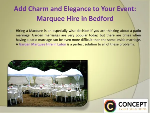 Add Charm and Elegance to your Event: Marquee Hire in Bedford