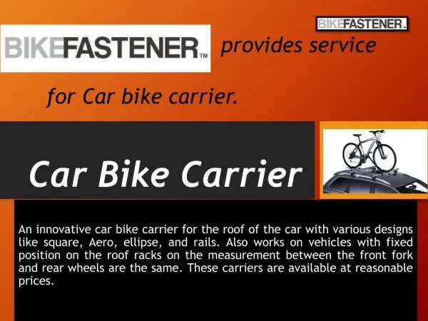 Car bike carrier for a car at affordable price