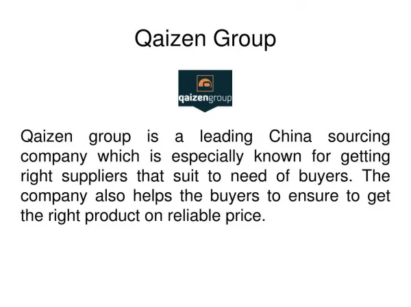 China Sourcing Company By Product Categories - Qaizen Group