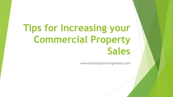 Tips for Increasing your Commercial Property Sales