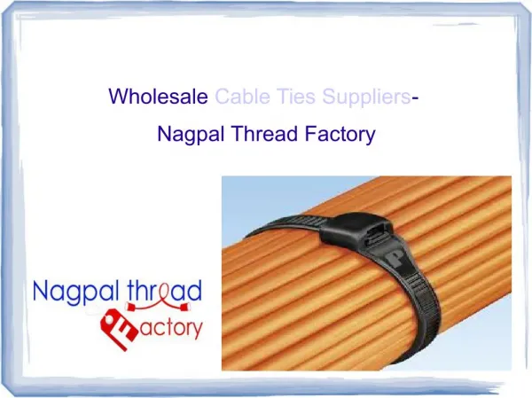 Wholesale Cable ties Suppliers