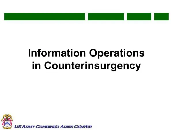 Information Operations in Counterinsurgency