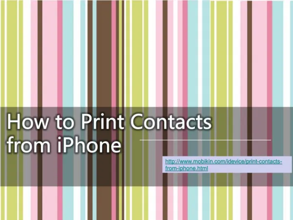 How to Print Contacts from iPhone