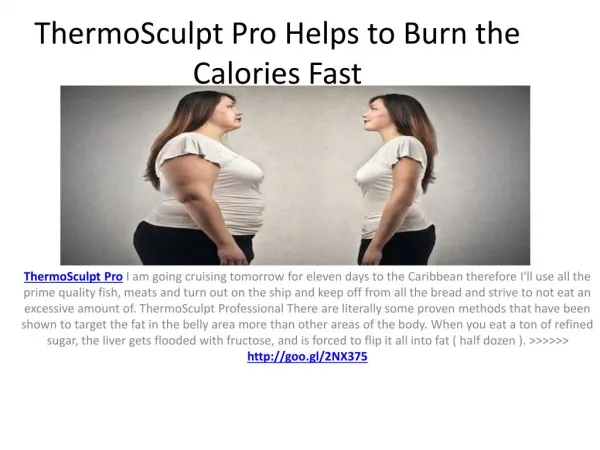 Naturally improve Your metabolism to reduce fat with ThermoSculpt Pro