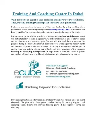 Ecube Corporate training Testmonials - slide 1