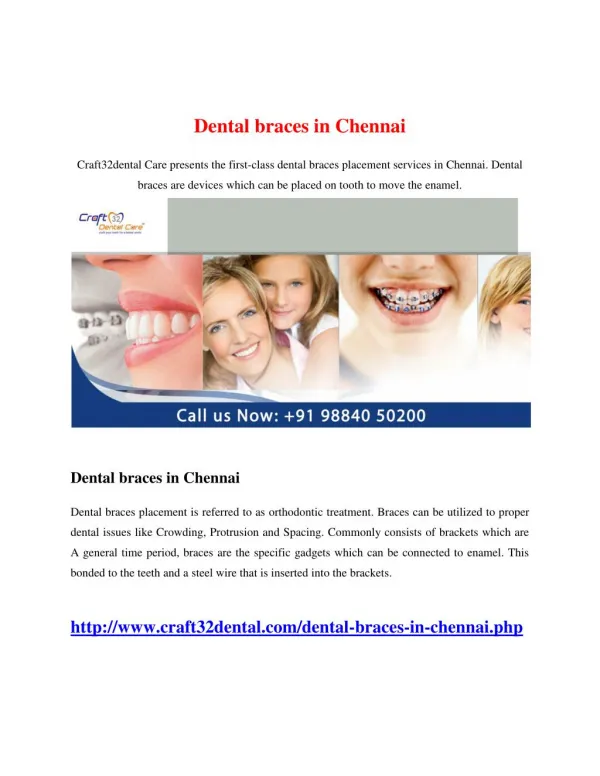 Dental braces in Chennai