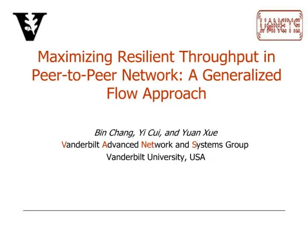 Maximizing Resilient Throughput in Peer-to-Peer Network: A Generalized Flow Approach