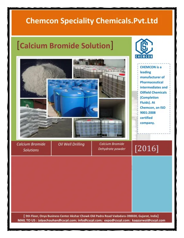 Calcium bromide solution
