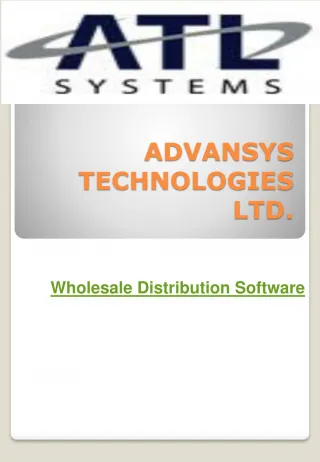 Wholesale Distribution Software - slide 1