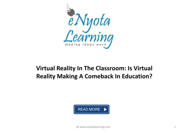 Virtual Reality In The Classroom: Is Virtual Reality Making A Comeback In Education? | eNyota Learning