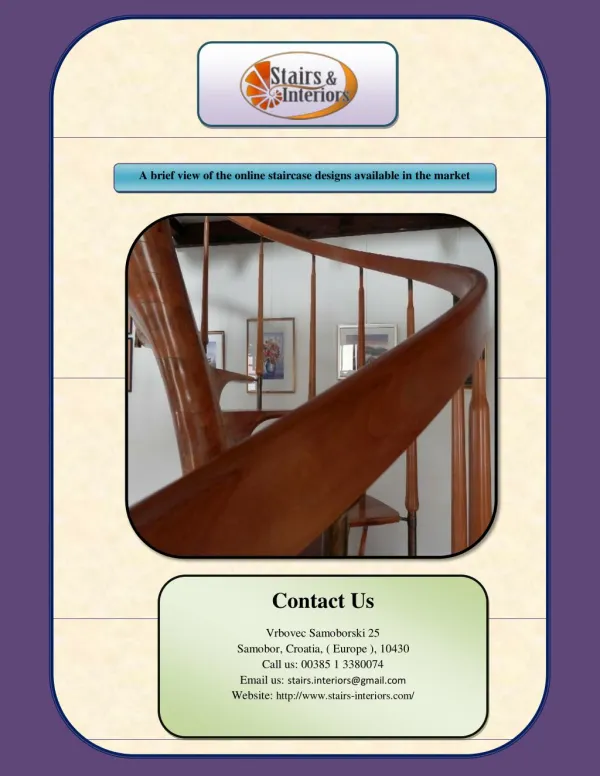 A brief view of the online staircase designs available in the market