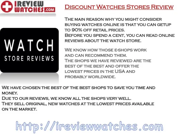 Best Online Watch Store Reviews by Ireview watches