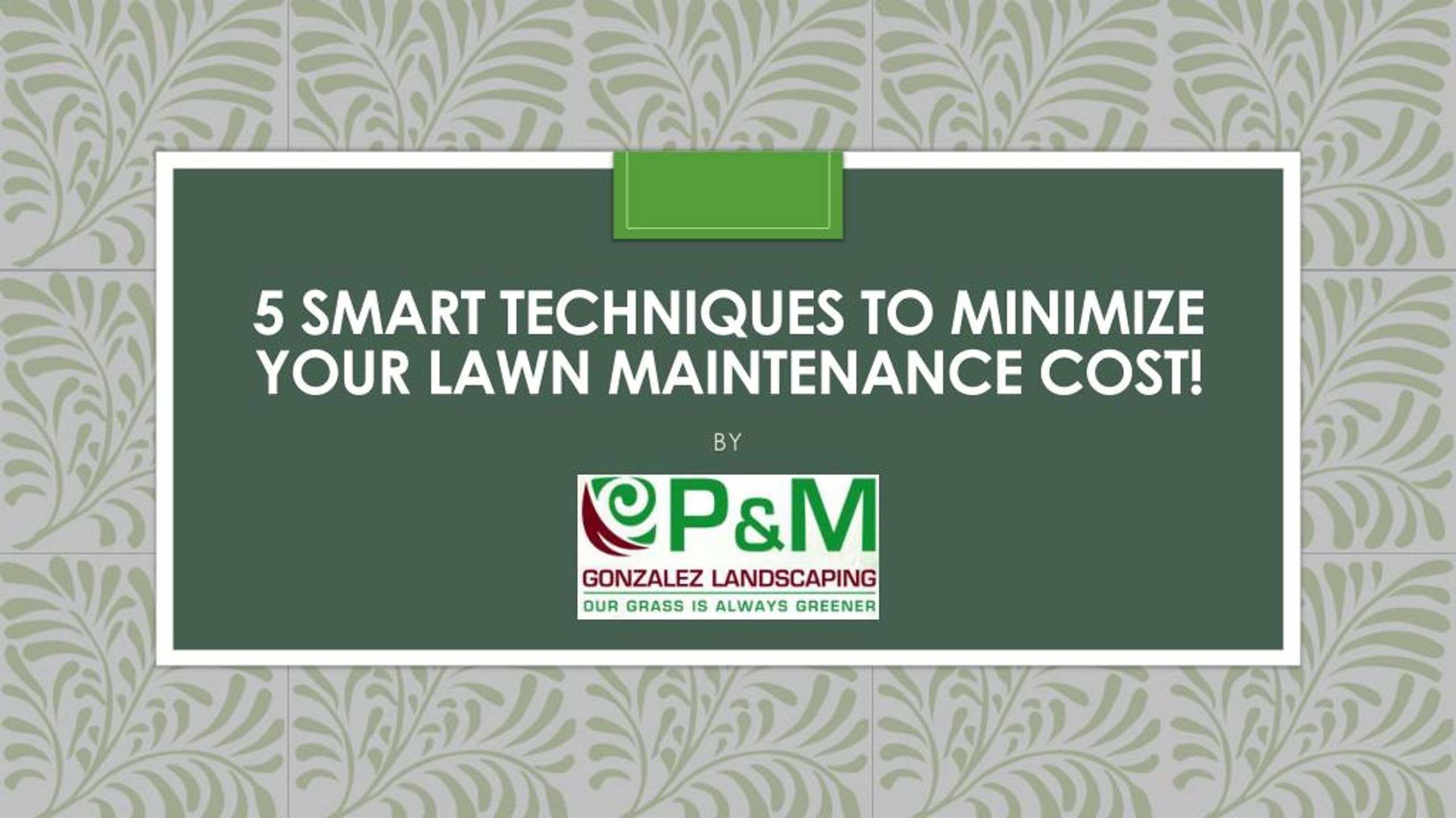 PPT - 5 Smart Techniques to Minimize your Lawn Maintenance PowerPoint ...