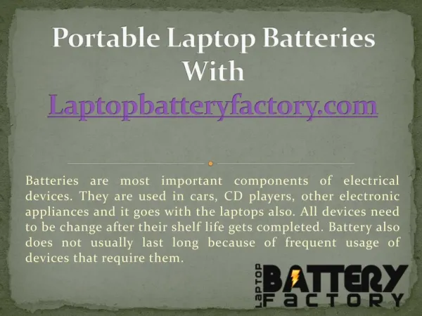 Portable Laptop Batteries