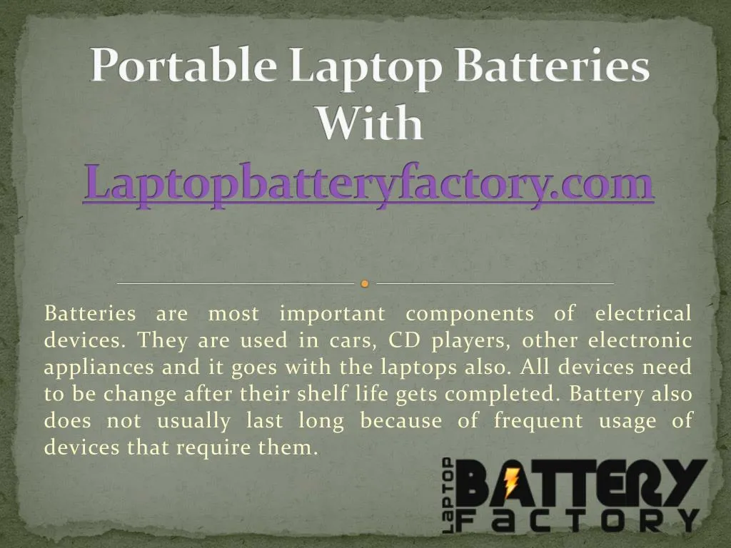 portable laptop batteries with laptopbatteryfactory com