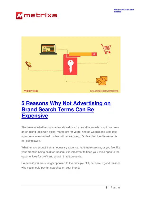 5 Reasons Why Not Advertising on Brand Search Terms Can Be Expensive
