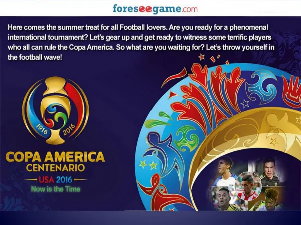 Some Interesting Facts about Copa America Centenario