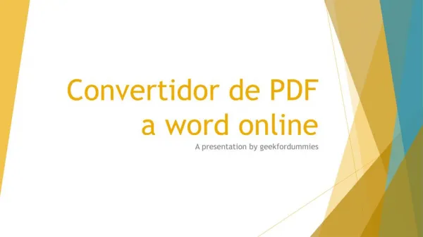 Convertidor de PDF a word online