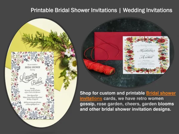 Printable Bridal Shower Invitations | Wedding Invitations