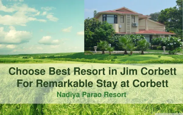 Choose Best Resort in Jim Corbett National Park for Remarkable Stay at Corbett