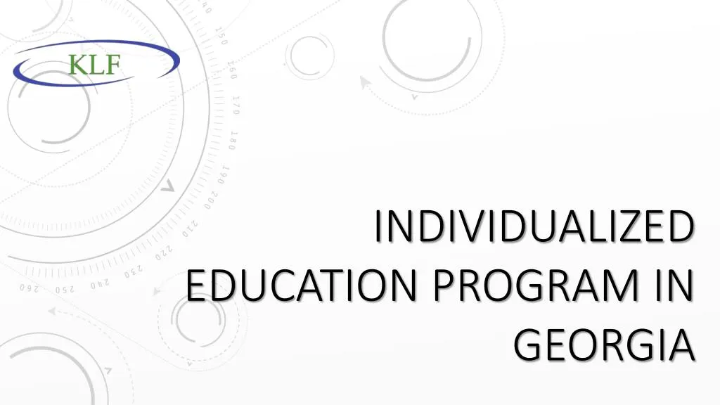 individualized education program in georgia