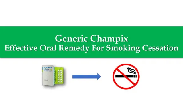 Generic Champix for Smoking Cessation