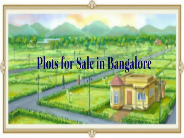 Residential Plots in Bangalore