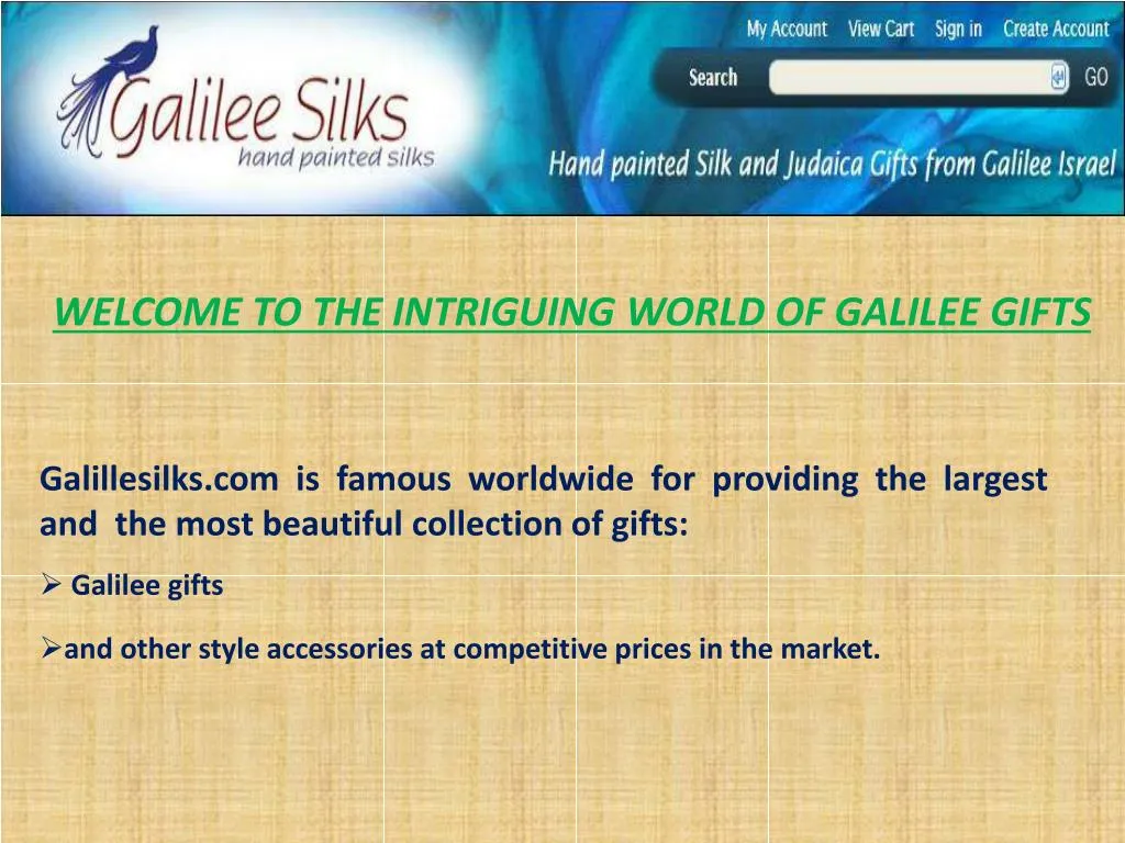 welcome to the intriguing world of galilee gifts