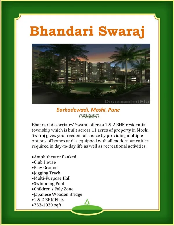 Bhandari Swaraj in Moshi offers smart residences at affordable cost