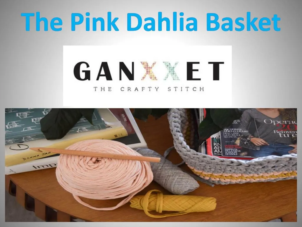 the pink dahlia basket