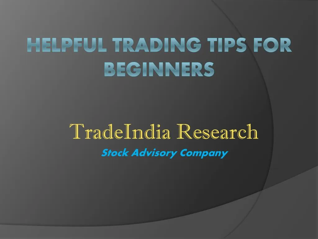 tradeindia research stock advisory company