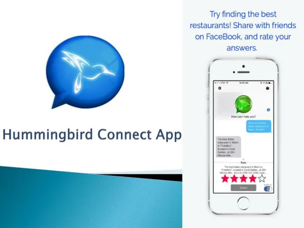 Question & Answer App for iPhone - Hummingbird Connect