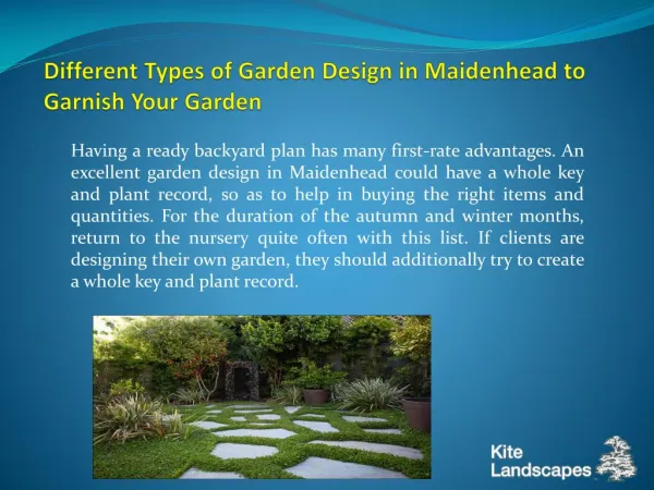 Different Types of Garden Design in Maidenhead to Garnish Your Garden