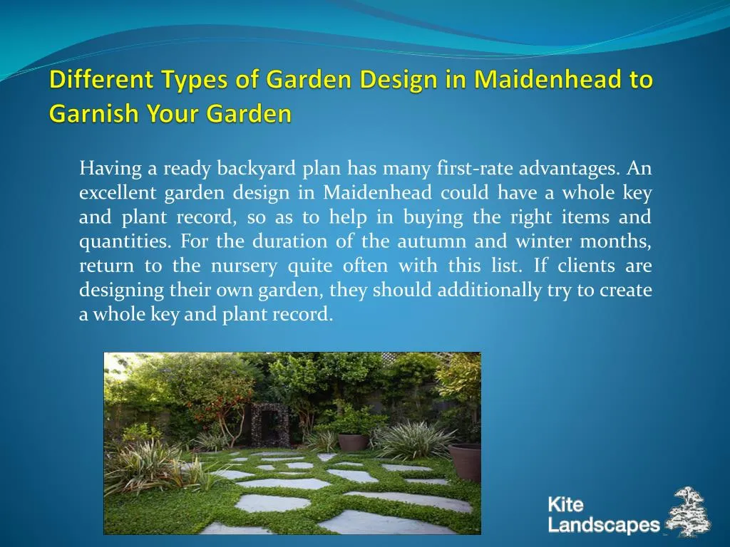 different types of garden design in maidenhead to garnish your garden