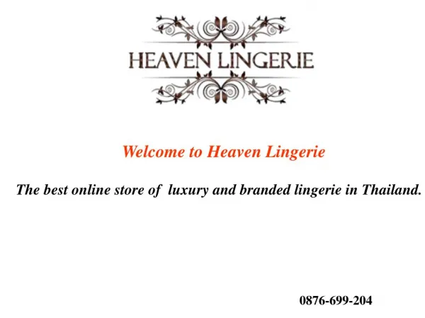 Heaven Lingerie the best online lingerie store