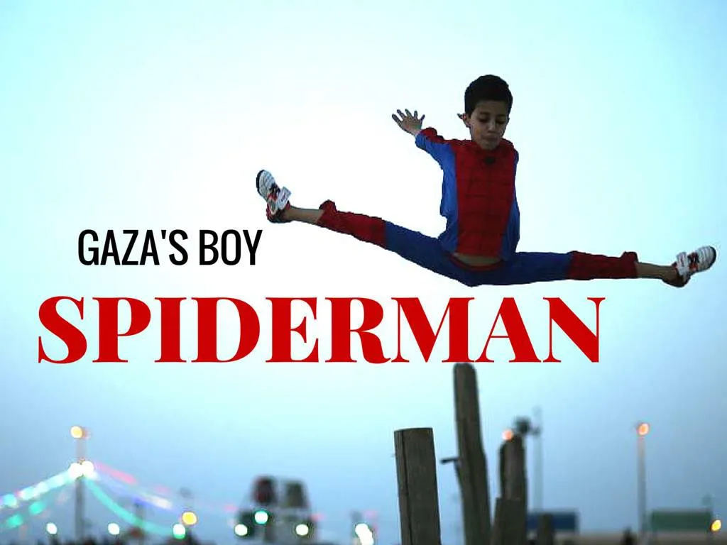 gaza s kid spiderman