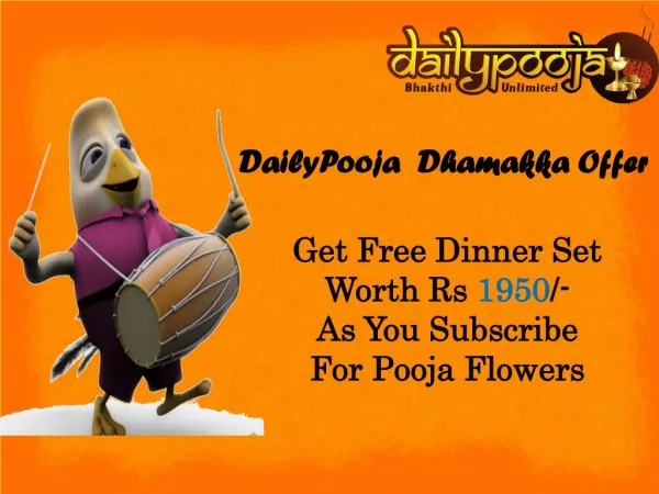 Subscribe for pooja flowers and get Free Dinner Set worth Rs 1950/-
