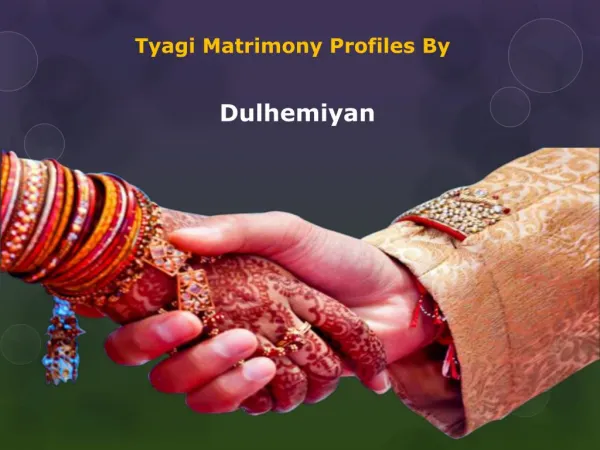 Tyagi Matrimonial | Find Your Life Partner in Your Community